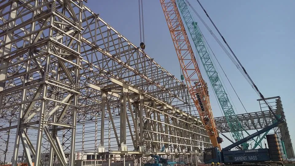 Steel structure erection